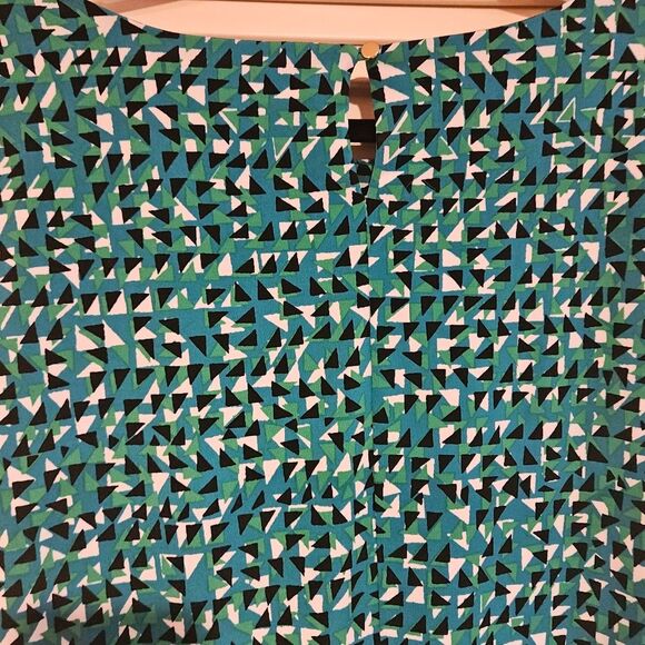 Calvin Klein sleeveless cowl neck teal & black blouse Plus Size- 2x - Picture 10 of 10